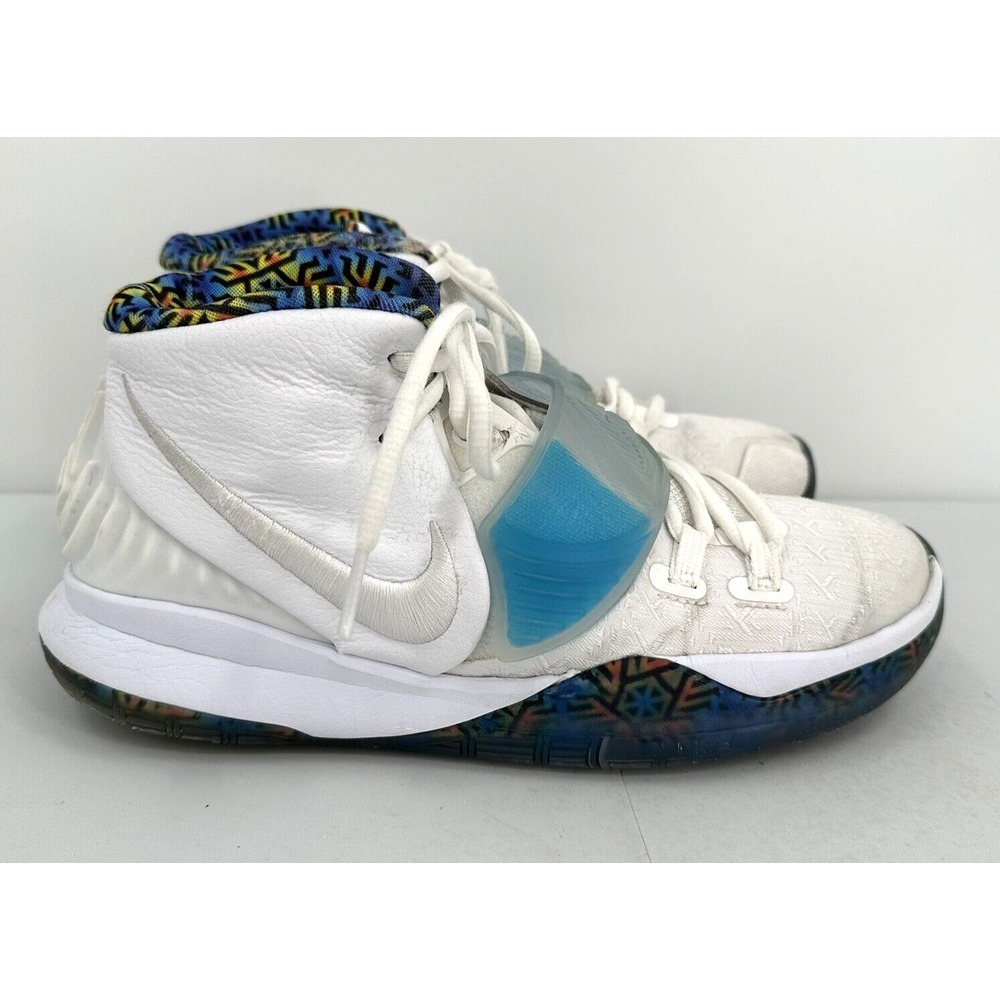 NIKE KYRIE‎ 6 WHITE SAPPHIRE LASER CRIMSON Youth Boy Size 6 Kyrie Irving - Picture 2 of 11